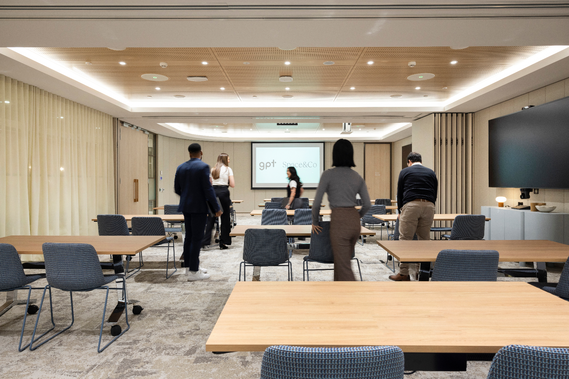 Delegates entering a Space&Co Darling Park meeting room